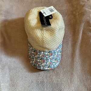 Bio world multi color floral cap